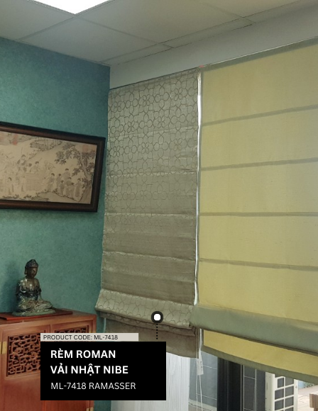 Rèm Roman Vải Nhật ML-7418 Ramasser