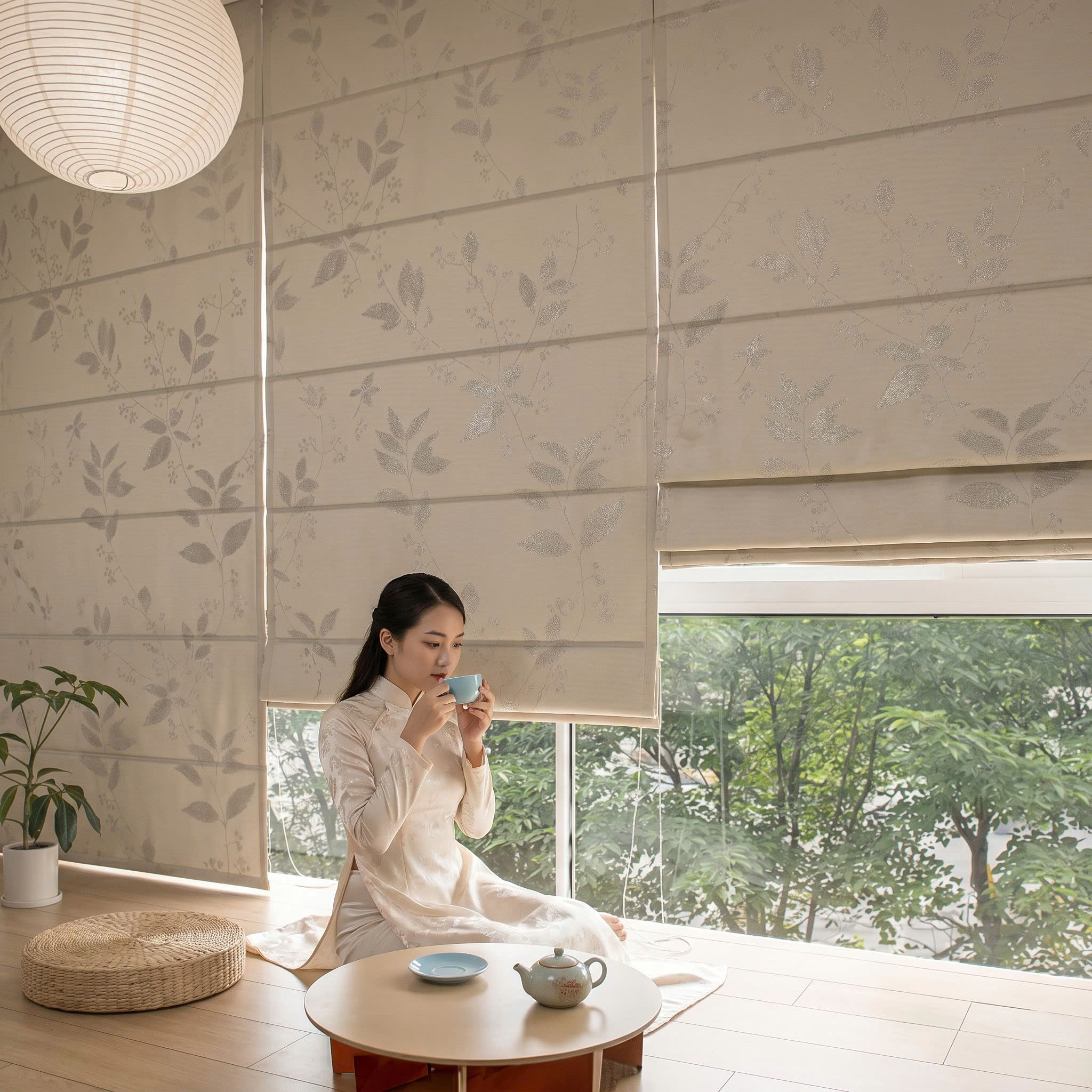 Rèm Roman vải Nhật ML-7034 Shikibu - Ảnh 3